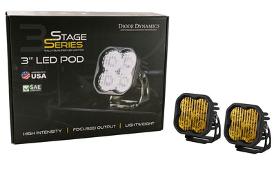 Diode Dynamics Worklight SS3 Sport Yellow SAE Fog Standard (Pair) - Lolo Overland Outfitting