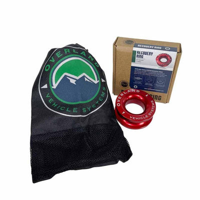 Recovery Ring 2.5" 10,000 Lb. Red With Storage Bag - Lolo Overland Outfitting
