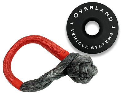 Combo Pack Soft Shackle 5/8" 44,500 Lb. And Recovery Ring 6.25" 45,000 Lb. Black - Lolo Overland Outfitting