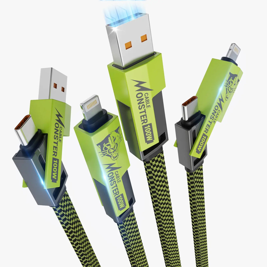 xCool Cable Monster 4-in-1 100W USB-C Charging Cable with