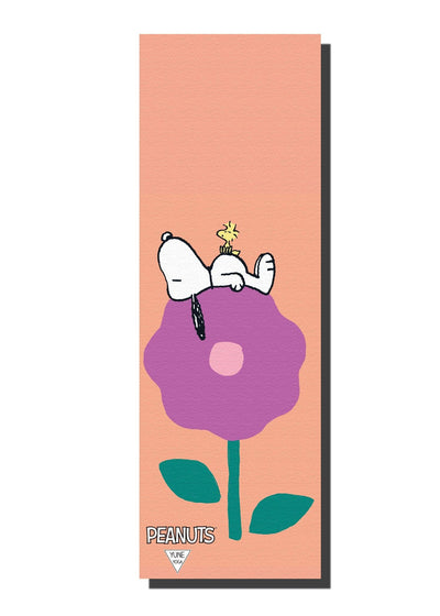 Ascend Yoga Mat Peanuts Snoopy and Woodstock Tan Flower Yoga Mat - Lolo Overland Outfitting