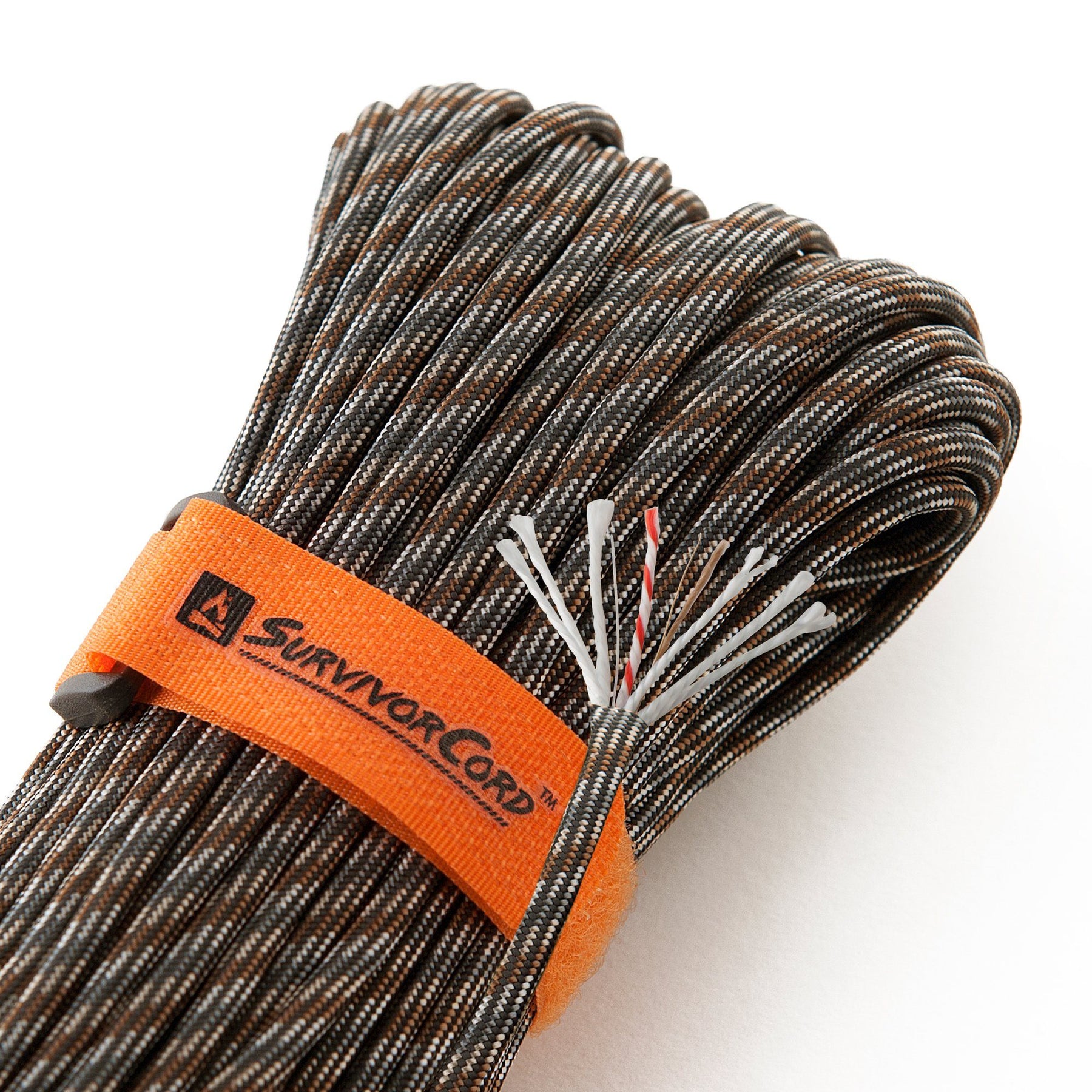 Titan SurvivorCord | 30m | Patented Military Type III 550 Paracord/Parachute Cord (3/16 Diameter) with Integrated Fishing Line, Fire-Starter