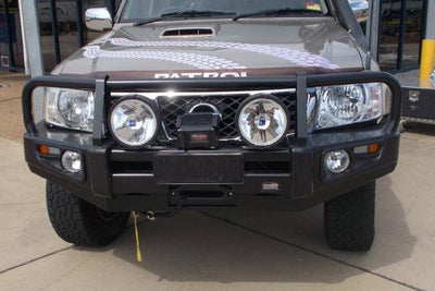 Dobinsons 4x4 Classic Black Deluxe Bullbar for Nissan Patrol Y61 GU Wagon (Series 4) (09/2004 on) & Patrol Y61 GU Ute (Series 4) (2006 on) (BU45-3691) - Lolo Overland Outfitting